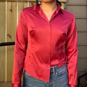 Pink silk shirt